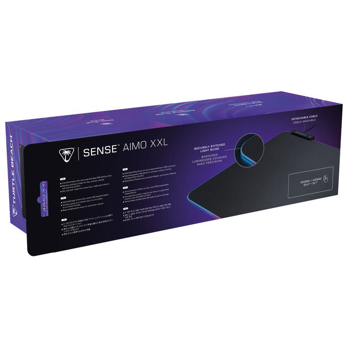 Turtle Beach TBM-9001-05 Sense AIMO XXL Tappetino mouse da gioco con illuminazione RGB 2 zone programmabili colore Nero