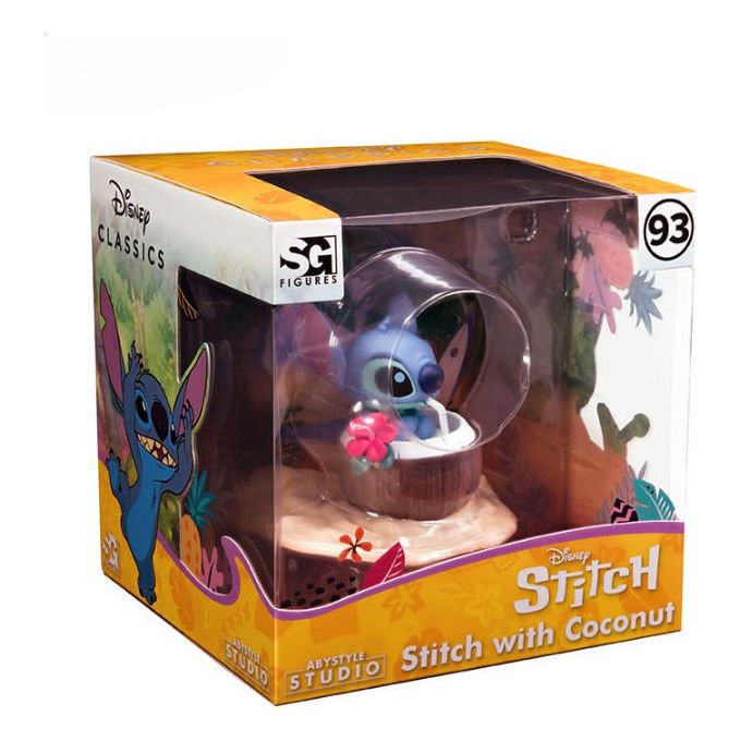 ABYstyle Studio statuetta Stitch coconut, Disney Lilo and Stitch, Super Figure Collection, PVC, scala 1:10, 10 cm