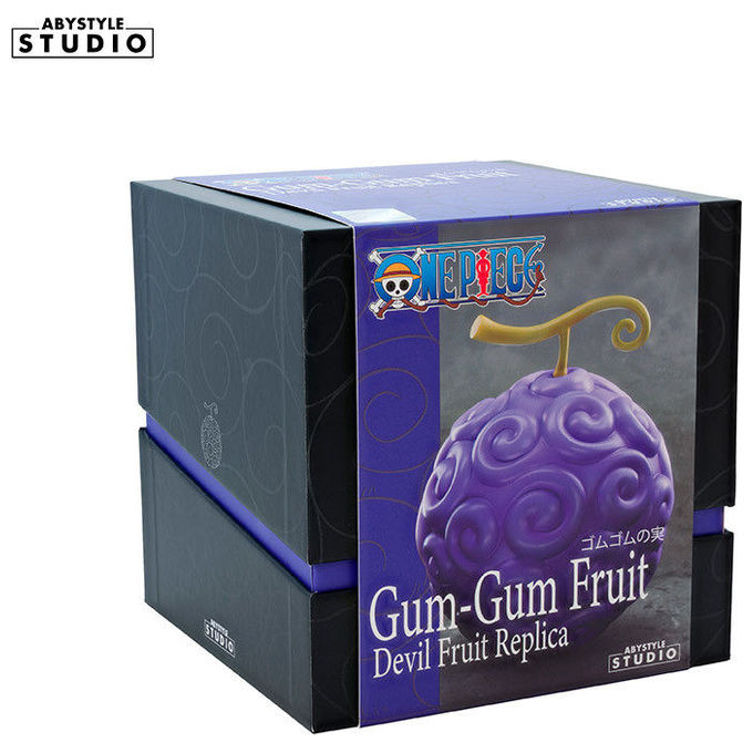 Abystyle ABYREP004 One Piece Replica Frutto Gum-Gum Gomu Gomu no Mi in Resina 13 cm Scala 1:1 colore Viola