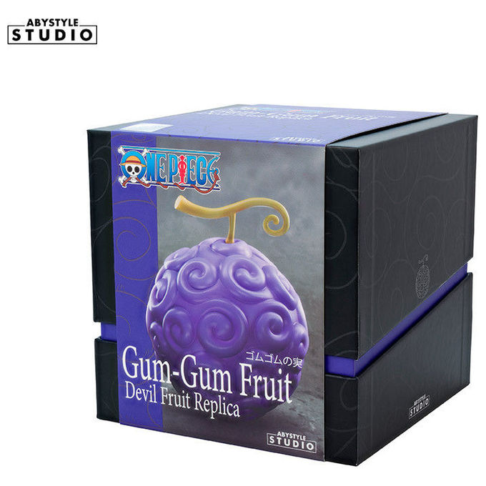 Abystyle ABYREP004 One Piece Replica Frutto Gum-Gum Gomu Gomu no Mi in Resina 13 cm Scala 1:1 colore Viola