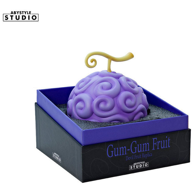 Abystyle ABYREP004 One Piece Replica Frutto Gum-Gum Gomu Gomu no Mi in Resina 13 cm Scala 1:1 colore Viola