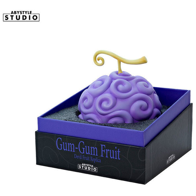 Abystyle ABYREP004 One Piece Replica Frutto Gum-Gum Gomu Gomu no Mi in Resina 13 cm Scala 1:1 colore Viola