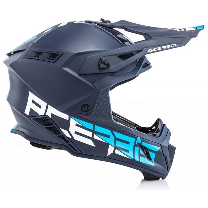 Acerbis Casco motocross STEEL CARBON Blu taglia XL