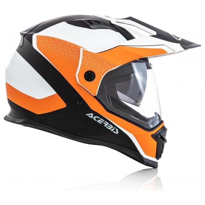 Acerbis Casco Integrale Reactive Graffix Bianco-Arancione taglia M
