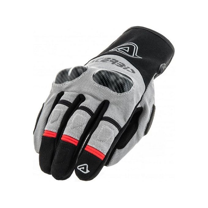 Acerbis Guanti moto certificati CE Adventure Gloves Nero-Grigio taglia M
