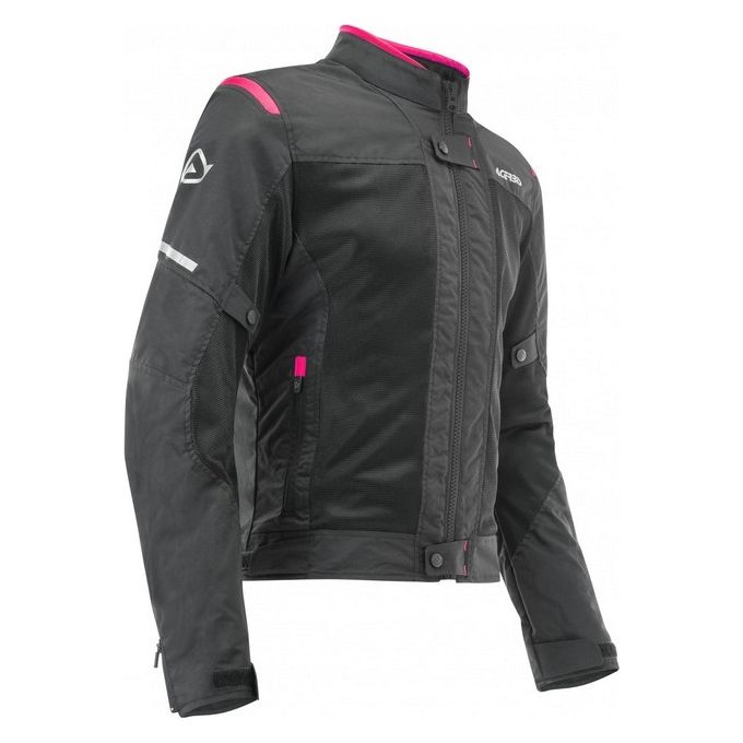 Acerbis Giacca Moto Donna Dual Road Certificata RAMSEY MY VENTED 2.0 LADY Nero-Pink taglia XS
