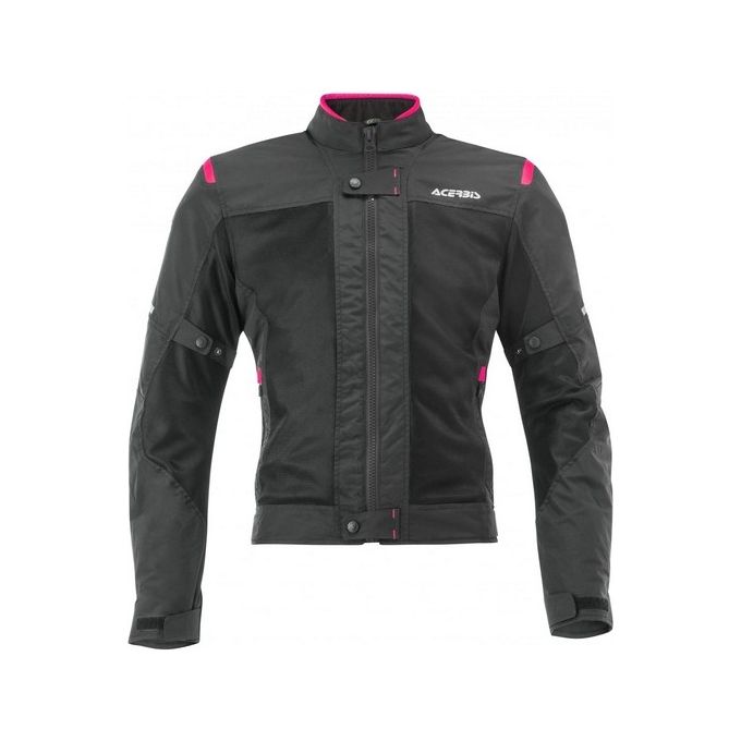 Acerbis Giacca Moto Donna Dual Road Certificata RAMSEY MY VENTED 2.0 LADY Nero-Pink taglia XS