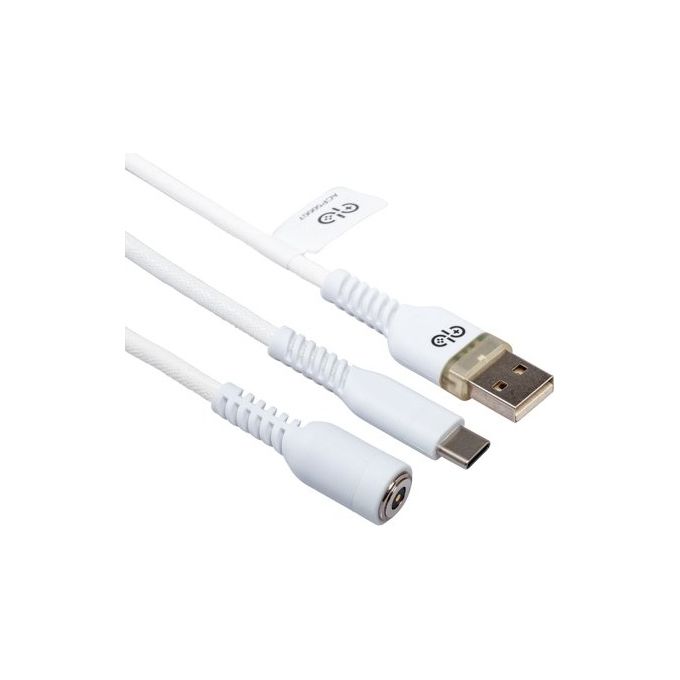 Qubick Cavo Usb-C per PlayStation 5 Play and Charge Bianco