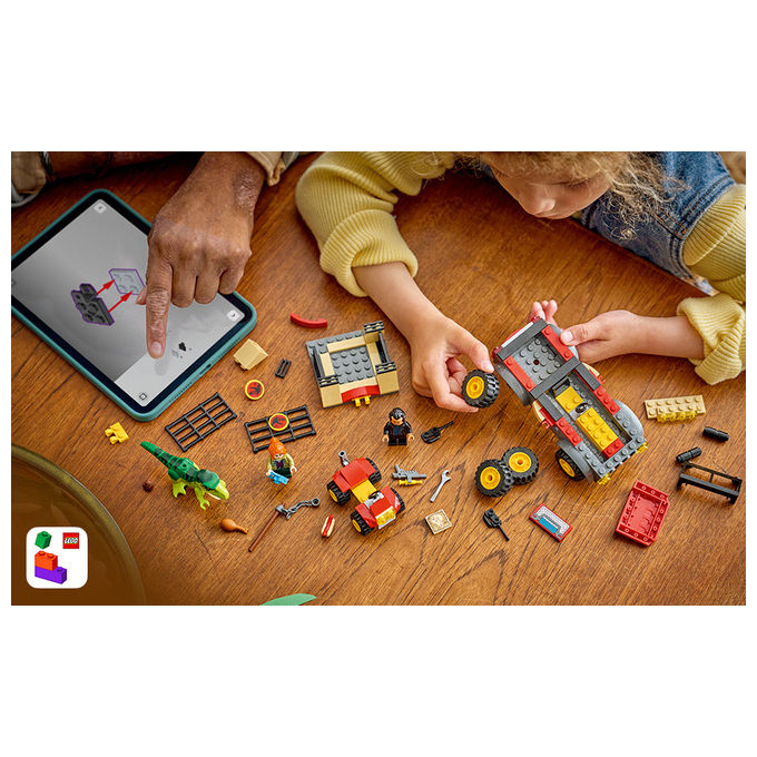 Lego 77978 Camion da Trasporto per il Giovane T. Rex Set da Costruzione con Dinosauro ATV e 2 Minifigure 115 Pezzi colore Multicolore