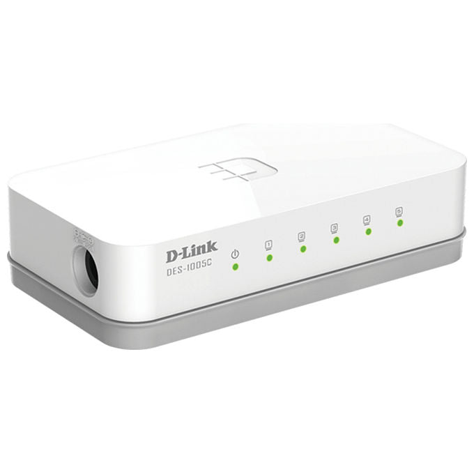 D-Link DES-1005C-E Switch di rete non gestito 5 porte Fast Ethernet 10-100 colore Bianco