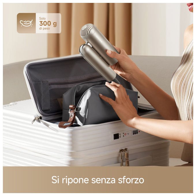 Dreame AHD51 Pocket Pro 2 Asciugacapelli 1300 W Motore Digitale Ioni Negativi 5 Temperature Accessori Magnetici colore Oro