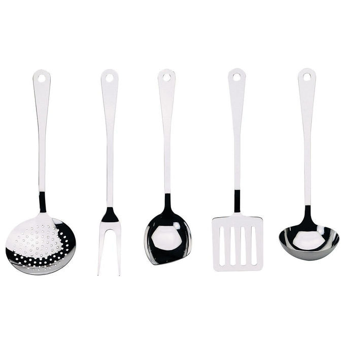 Alessi AJM19S5 L Set di 5 Mestoli in Acciaio Inossidabile 18-10 colore Acciaio