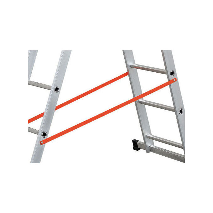 GIERRE AL315 Modula Scala pieghevole 18 gradini in alluminio portata 150 Kg altezza max 5,16 m colore Alluminio