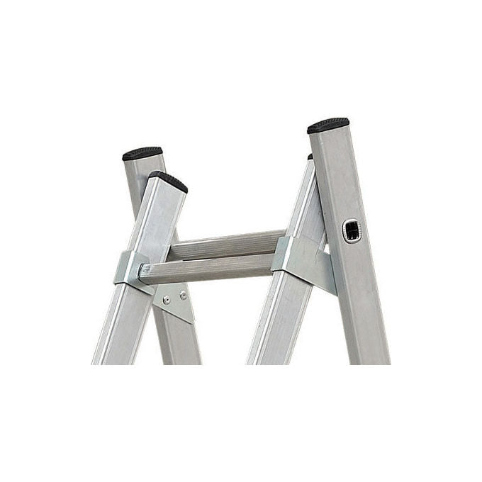 GIERRE AL315 Modula Scala pieghevole 18 gradini in alluminio portata 150 Kg altezza max 5,16 m colore Alluminio