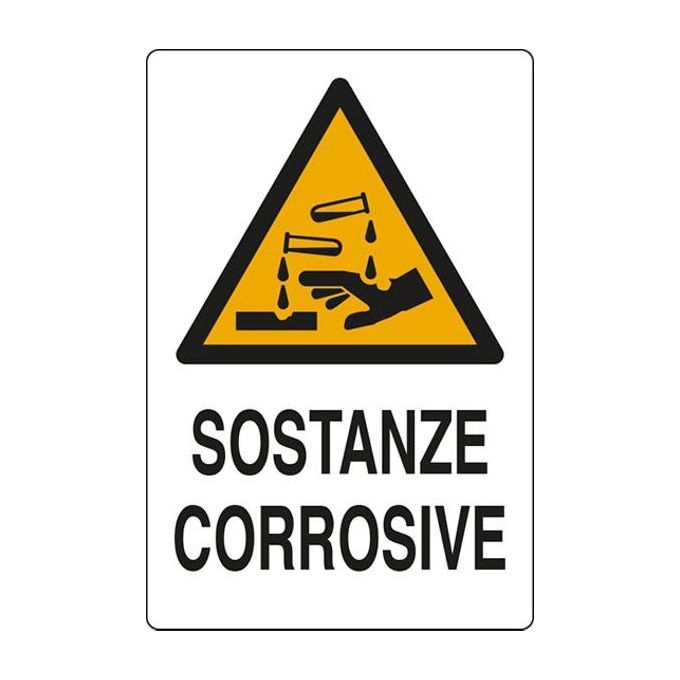 Oem Cartello Sostanze Corrosive 20x30cm Alluminio