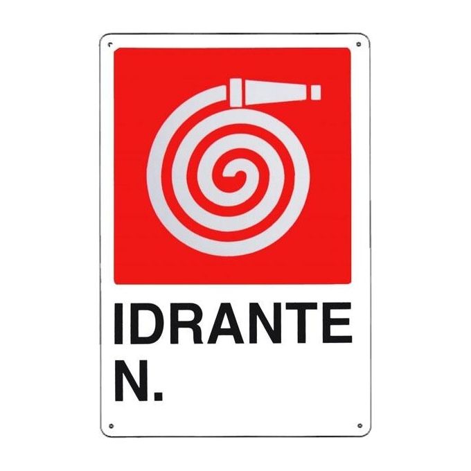Cartello Idrante 20x30cm Alluminio