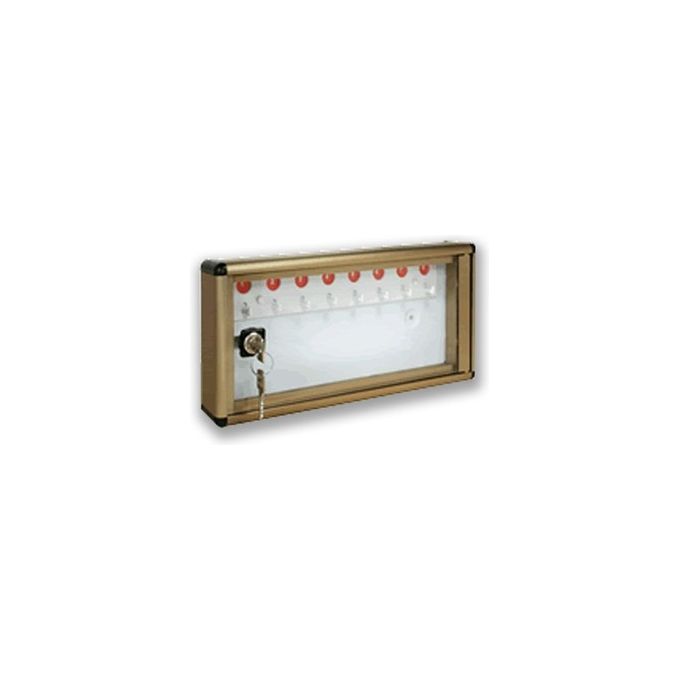 Alubox Bc 8 Bacheca per 8 Chiavi Argento Metallizzato
