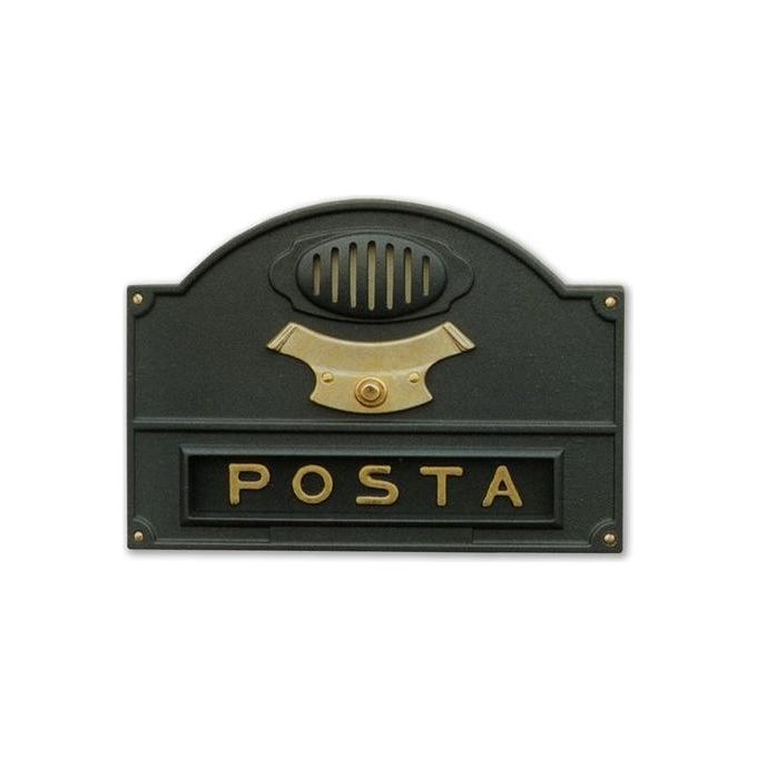 Alubox A5 Placca Bucalettere Campanello e Citofono Ottone Verniciato Ghisa