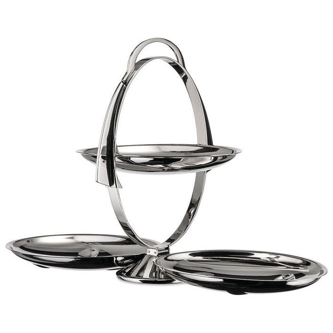 Alessi AM37 Alzata Pieghevole Anna Gong in Acciaio Inox 18-10 Altezza 27 cm Lunghezza 44 cm Larghezza 20 cm colore Acciaio