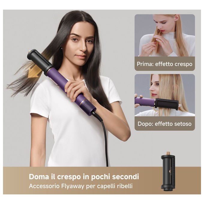 Dreame AMF18A AirStyle Pro 2 Styler per capelli 7 in 1 1300 W 7 accessori design magnetico colore Viola
