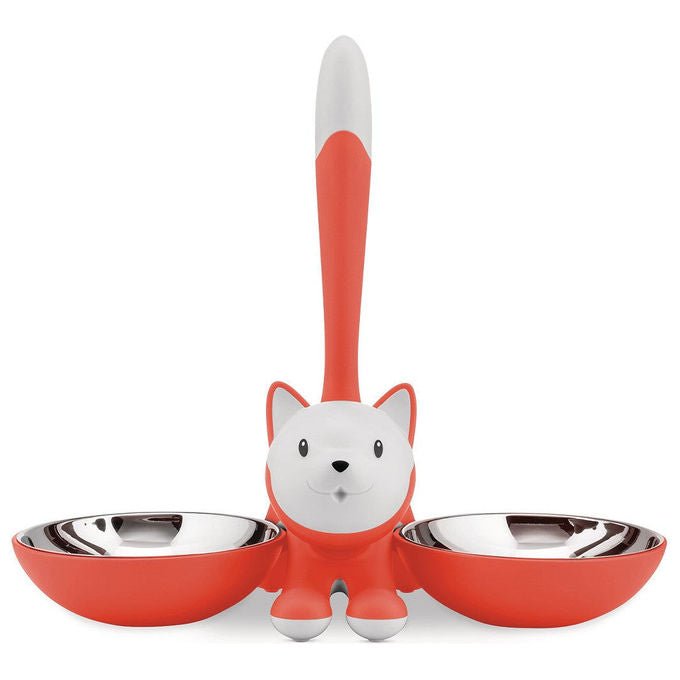 Alessi AMMI09B Ciotola per Gatti Tigrito in Acciaio Inox e Resina Termoplastica 550 ml colore Nero