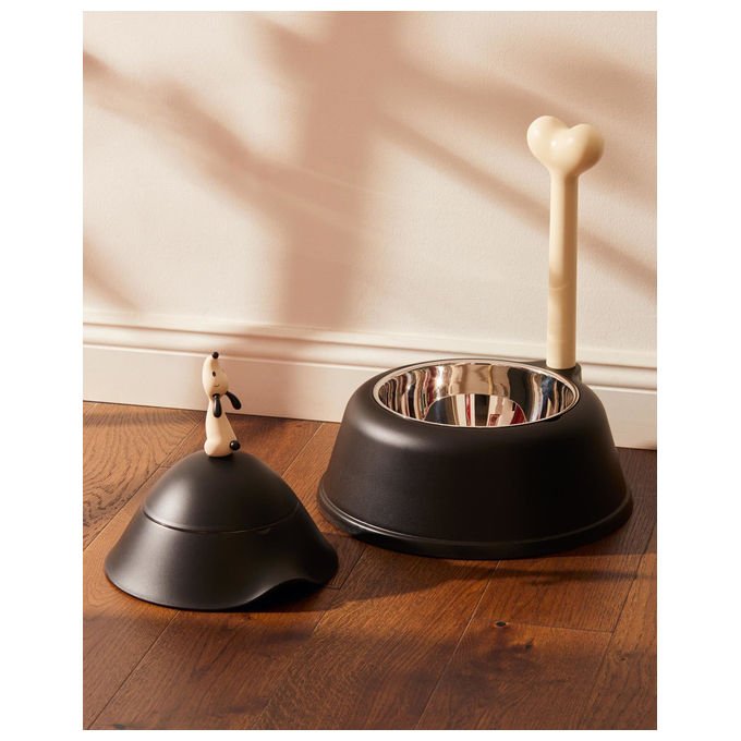 Alessi AMMI19B Ciotola per Cani e Gatti Volume 0,6 L Diametro 22,7 cm Altezza 212 mm colore Nero