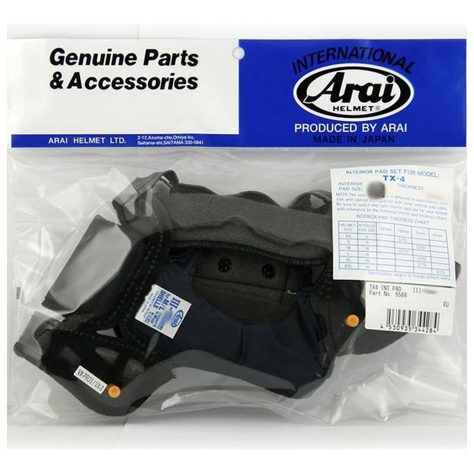 Arai Imbottitura Interna Tour-X 4-Mx-V Taglia Me 10Mm M