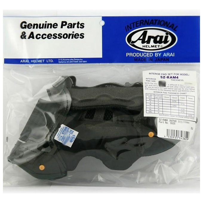 Arai Imbottitura Interna Sz.Ram-4 Xl-Xxl 07Mm XL