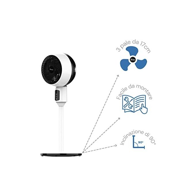 Ardes ventilatore a piantana potente silenzioso 3 pale 17 cm per rinfrescare gli ambienti con efficienza e ridotto rumore