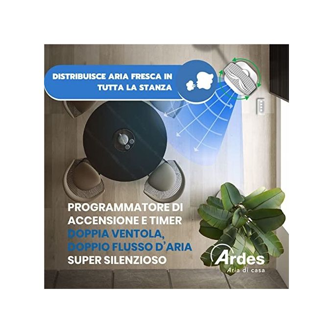 Ardes ventilatore a piantana potente silenzioso 3 pale 17 cm per rinfrescare gli ambienti con efficienza e ridotto rumore
