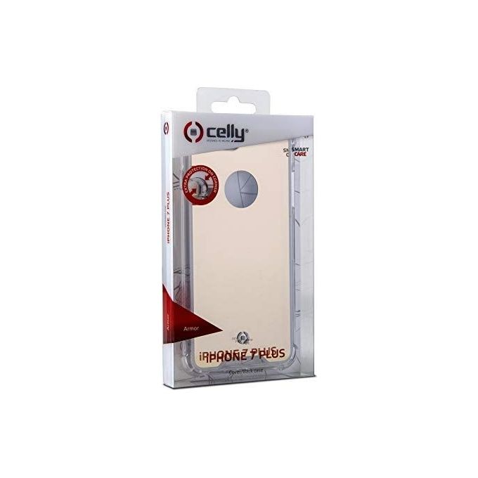 Celly ARMORMIR801GD Armor Mirror Custodia Rigida con Retro a Specchio e Cornice Trasparente in Gomma per iPhone 7 Plus Rosa