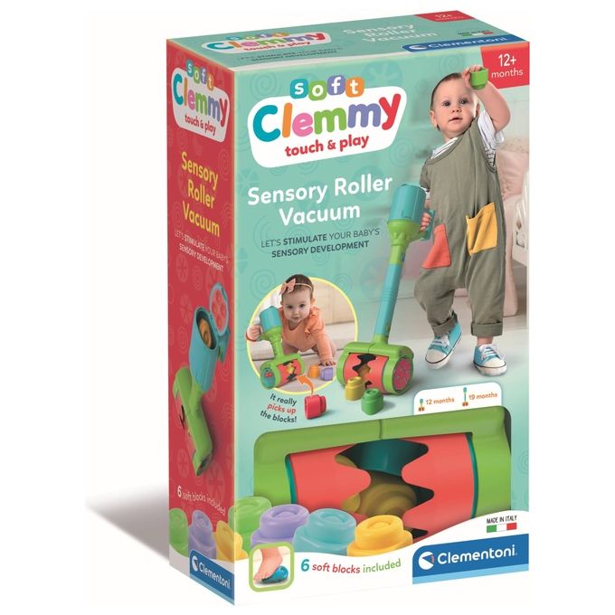Clementoni Soft Clemmy Aspirapolvere Sensoriale con Rullo