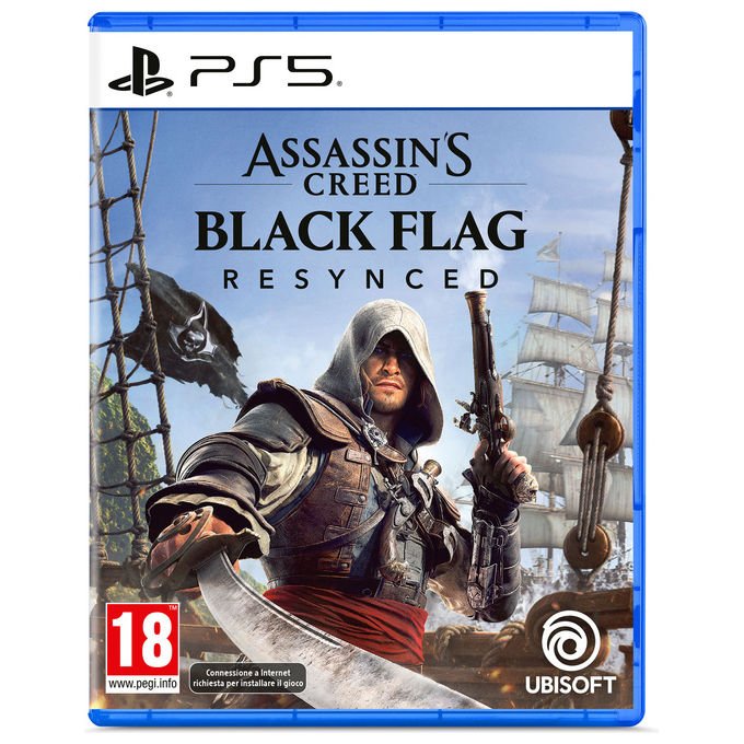 Ubisoft 3307216308867 Assassin's Creed Black Flag Resynced Gioco PS5 Azione Avventura Open World Italiano Singolo Online Dolby Atmos Ray Tracing colore Nero