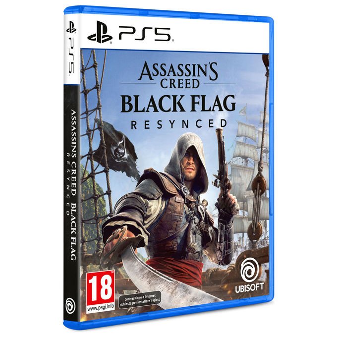 Ubisoft 3307216308867 Assassin's Creed Black Flag Resynced Gioco PS5 Azione Avventura Open World Italiano Singolo Online Dolby Atmos Ray Tracing colore Nero