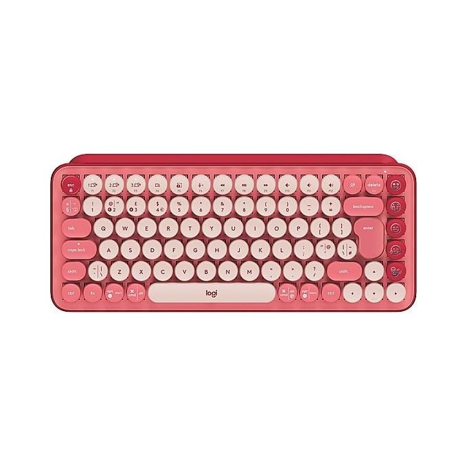 Logitech POP Keys Tastiera Meccanica Wireless con Tasti Emoji Personalizzabili Heartbreaker-Rose
