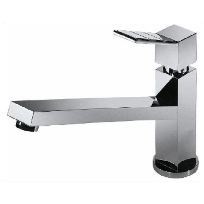 [ComeNuovo] Foster 8457000 Tre Basso Miscelatore Lavello Cucina Monocomando Joystick Beccuccio Girevole 360° Aeratore Integrato colore Argento Cromato Lucido