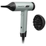 Rowenta HY7120E0 Tiny Asciugacapelli 1600 W Motore Digitale 3 Velocita' 3 Temperature Ionizzazione Getto Aria Fredda Diffusore Concentratore colore Nero Verde