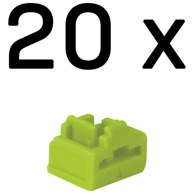 Lindy 47895 Blocca porte RJ-45 senza chiave 20 pezzi colore Verde