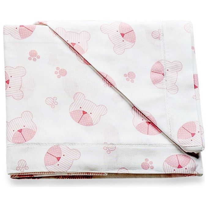 Italbaby ITALBABY_020.1000-003 Set 3 Lenzuoline per Lettino 100% Cotone Made in Italy colore Rosa
