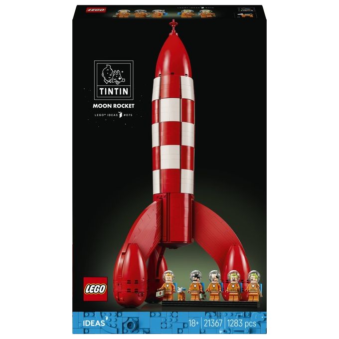 Lego 21367 LEGO Ideas Set da Costruzione Razzo Lunare di Tintin 1283 Pezzi 5 Minifigure colore Multicolore