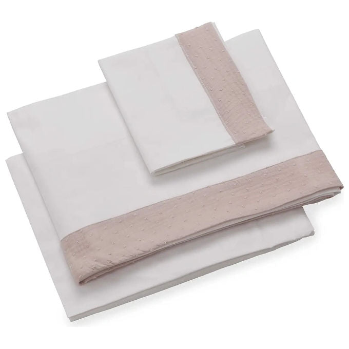 Italbaby X52521 Infinito Set Lenzuola Culla 3 Pezzi 100% Jersey di Cotone colore Sabbia