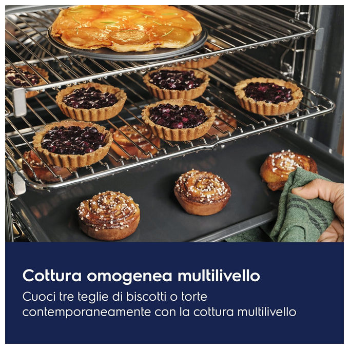 Electrolux 949 289 015 Serie 500 Forno da incasso Multifunzione 72 L Classe A+ SteamBake AquaClean (59.4x59.4x56.9 cm) colore Nero