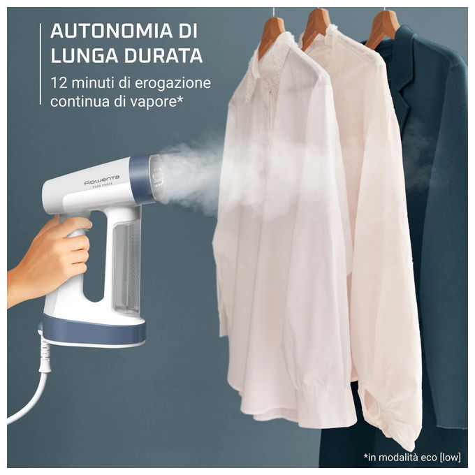 Rowenta DR8722F0 Pure Force Stiratore verticale a vapore 2 in 1 1800 W 180 ml colore Bianco