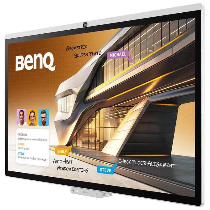 BenQ 9H.P27TB.DE1 CP5505 Lavagna Interattiva 55'' 4K UHD Touch Screen 50 Punti 16GB RAM 256GB Storage Android 15 colore Bianco