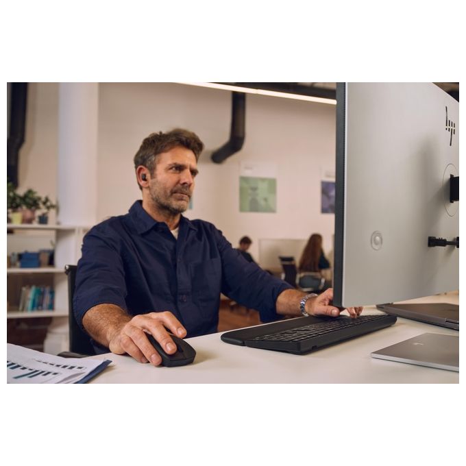 HP BD5F3AA#ABB Kit Tastiera e Mouse wireless e Bluetooth dual-mode HP 585C con poggiapolsi Tasti silenziosi Programmabili Compatibile Windows macOS iOS Android ChromeOS colore Nero
