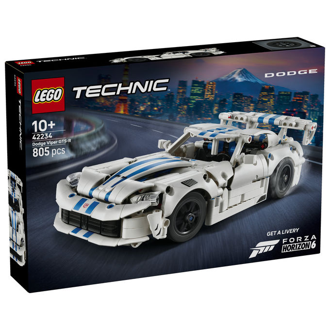 Lego 42234 Technic Auto Sportiva Dodge Viper GTS-R con Motore V10 Sterzo e Differenziale 805 pezzi colore Multicolore