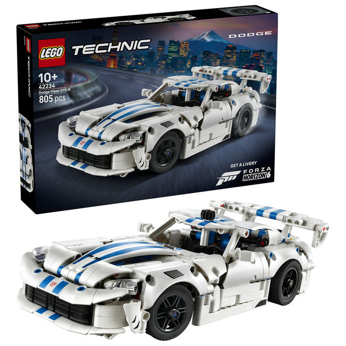 Lego 42234 Technic Auto Sportiva Dodge Viper GTS-R con Motore V10 Sterzo e Differenziale 805 pezzi colore Multicolore