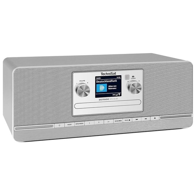 TechniSat DIGITRADIO372CDIR DIGITRADIO 372 CD IR Radio Internet Analogico e Digitale DAB+ FM Bluetooth 5.0 Wi-Fi USB colore Antracite Argento