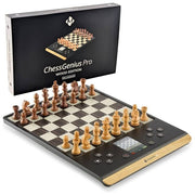 Millennium 4032153008189 Chess Genius Pro 2024 Computer da scacchi con pezzi magnetici e funzioni di apprendimento AI effetto legno colore Marrone e Bianco