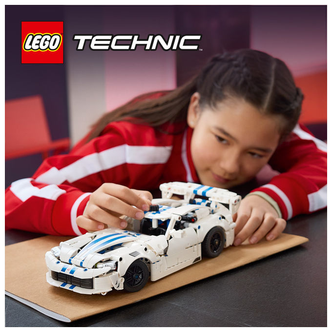 Lego 42234 Technic Auto Sportiva Dodge Viper GTS-R con Motore V10 Sterzo e Differenziale 805 pezzi colore Multicolore
